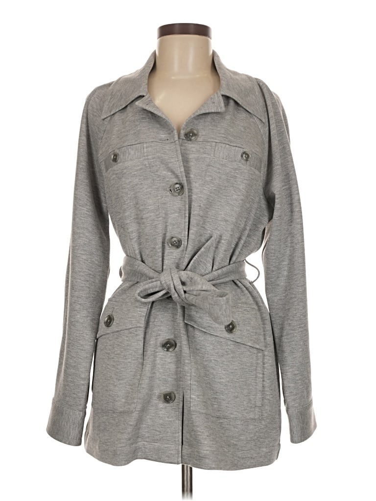 Pre-owned Cabi Trenchcoat In Gray