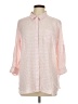 Da-sh Checkered-gingham Pink 3/4 Sleeve Button-Down Shirt Size L - photo 1