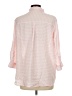 Da-sh Checkered-gingham Pink 3/4 Sleeve Button-Down Shirt Size L - photo 2