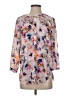 Not Your Daughter's Jeans 100% Polyester Floral Gray 3/4 Sleeve Blouse Size S - photo 1