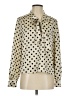 Shein 100% Polyester Polka Dots Ivory Long Sleeve Blouse Size 4 - photo 1