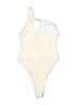 Unbranded Solid Ivory One Piece Swimsuit Size M - photo 2