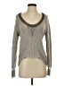 Duffy Metallic Silver Wool Pullover Sweater Size S - photo 1