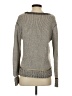 Duffy Metallic Silver Wool Pullover Sweater Size S - photo 2