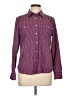 Talbots Checkered-gingham Burgundy Long Sleeve Button-Down Shirt Size 12 - photo 1