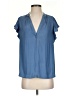 Banana Republic 100% Polyester Blue Short Sleeve Blouse Size S - photo 1