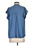 Banana Republic 100% Polyester Blue Short Sleeve Blouse Size S - photo 2