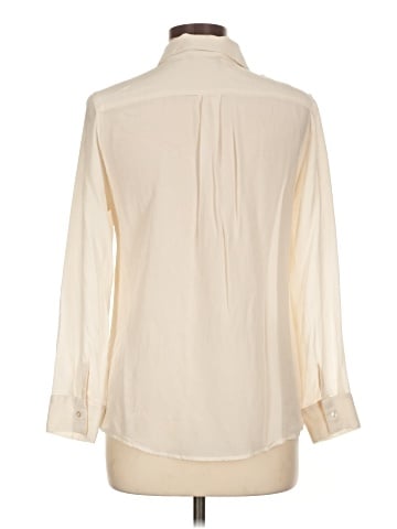 Zoe & Sam Long Sleeve Silk Top (view 2)