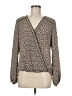 Max Studio 100% Polyester Brown Long Sleeve Blouse Size M - photo 1