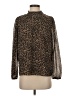 J.Crew Factory Store 100% Polyester Animal Print Brown Long Sleeve Blouse Size S - photo 1