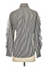 Banana Republic 100% Polyester Stripes Black Long Sleeve Blouse Size XS - photo 2