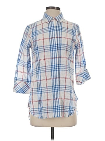 Boho Chic 3/4 Sleeve Button-Down Shirt (view 1)