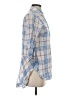 Boho Chic Plaid Blue 3/4 Sleeve Button-Down Shirt Size S - photo 4