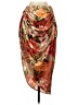 Shein 100% Polyester Print Red Casual Skirt Size XS - photo 2