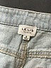 Le Lis 100% Cotton Blue Denim Skirt Size S - photo 4