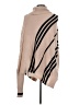 Shein 100% Polyester Stripes Tan Poncho Size 6 - photo 2