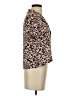 Lulus 100% Polyester Animal Print Brown Short Sleeve Blouse Size XS - photo 4