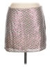 Ella Moss 100% Nylon Chevron-herringbone Silver Casual Skirt Size 10 - photo 1