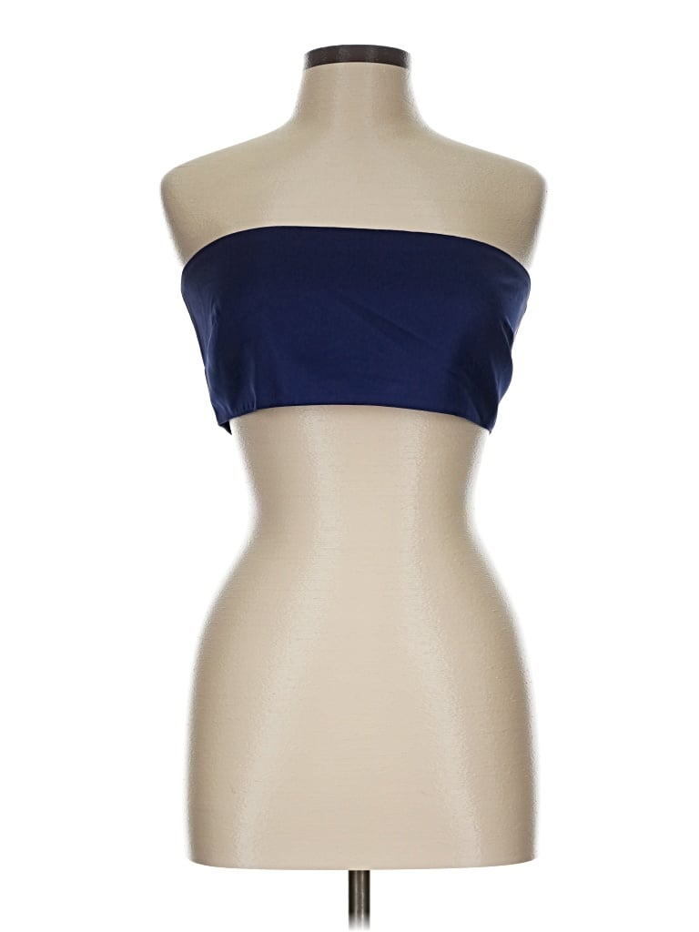 Pre-owned Weworewhat Tube Top Blue Strapless Neckline Tops
