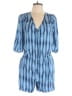 Aqua 100% Polyester Chevron-herringbone Blue Romper Size M - photo 1