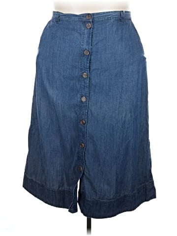 Travelsmith Denim Skirt (view 1)