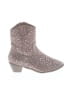 Badgley Mischka Silver Tan Ankle Boots Size 5 - photo 1