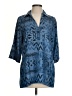 Soft Surroundings 100% Lyocell Blue 3/4 Sleeve Button-Down Shirt Size XS - photo 1