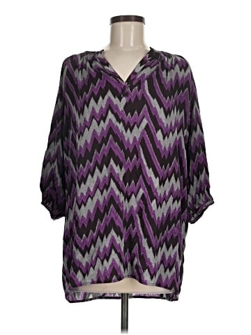 Tucker 3/4 Sleeve Silk Top (view 1)