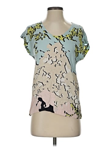 Diane von Furstenberg Short Sleeve Silk Top (view 1)