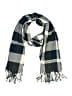 Plush Plaid Gray Blue Scarf One size - photo 1