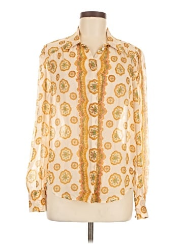 Paige Long Sleeve Silk Top (view 1)