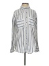 Billabong Stripes Silver 3/4 Sleeve Button-Down Shirt Size S - photo 1