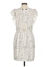 BCBGeneration 100% Recycled Polyester Graphic Ivory Cocktail Dress Size M - photo 2