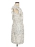 BCBGeneration 100% Recycled Polyester Graphic Ivory Cocktail Dress Size M - photo 4