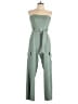 Evolutionary 100% Polyester Solid Green Jumpsuit Size L - photo 1