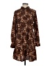 Pieces Animal Print Brown Casual Dress Size S - photo 1