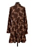 Pieces Animal Print Brown Casual Dress Size S - photo 2