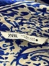 Zara Paisley Blue Long Sleeve Blouse Size S - photo 7