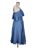 Milly Solid Blue Cocktail Dress Size 12 - photo 4