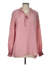 Time and Tru 100% Polyester Pink Long Sleeve Blouse Size L - photo 1