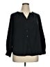 Chico's 100% Polyester Black 3/4 Sleeve Blouse Size XL (3) - photo 1