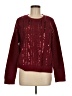 Calvin Klein Metallic Burgundy Pullover Sweater Size M - photo 1