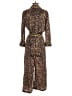 Le Superbe 100% Polyester Animal Print Brown Jumpsuit Size 4 - photo 2