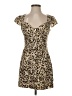 About Us 100% Polyester Animal Print Tan Cocktail Dress Size XXS - photo 1