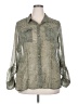 Eddie Bauer 100% Polyester Metallic Green 3/4 Sleeve Blouse Size 2X - photo 1