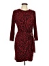 MICHAEL Michael Kors Animal Print Red Casual Dress Size L - photo 1