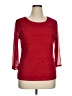 Alfani 100% Nylon Red 3/4 Sleeve Top Size XL - photo 1
