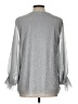 CeCe Metallic Silver 3/4 Sleeve Blouse Size L - photo 2