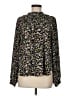 Ann Taylor LOFT 100% Polyester Floral Black Long Sleeve Blouse Size M - photo 1