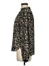 Ann Taylor LOFT 100% Polyester Floral Black Long Sleeve Blouse Size M - photo 5